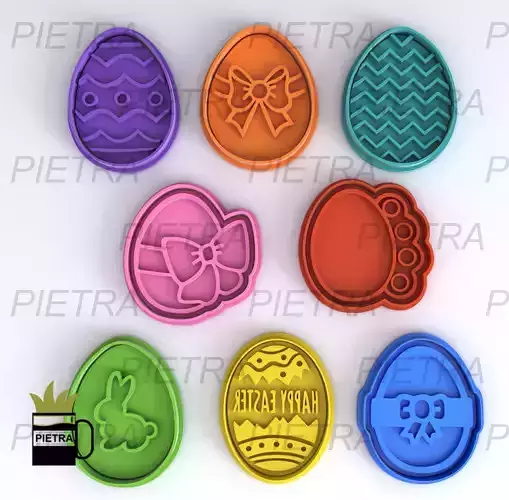 EASTER N3 FONDANT COOKIE CUTTER IMPRESSION MODEL