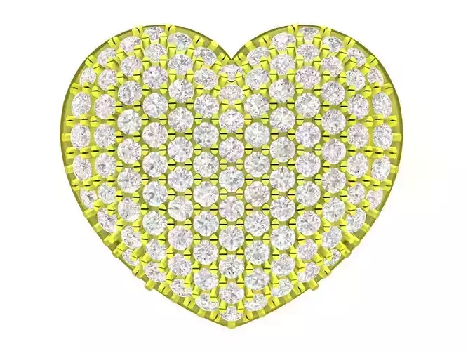 A4621 Diamond Charm Heart Pendant