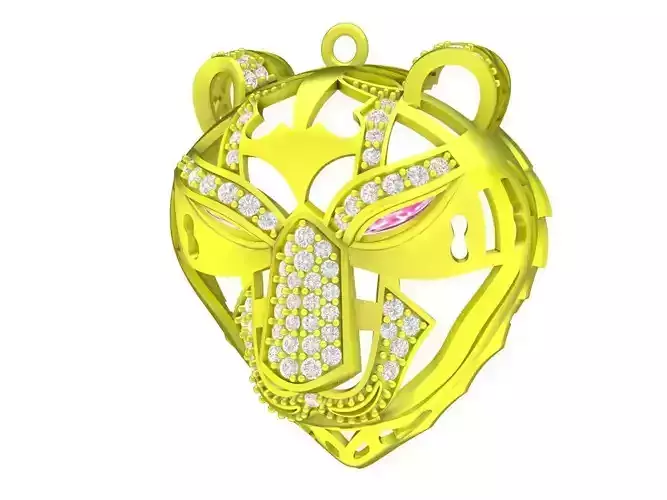 A4561 Diamond Tiger Pendant