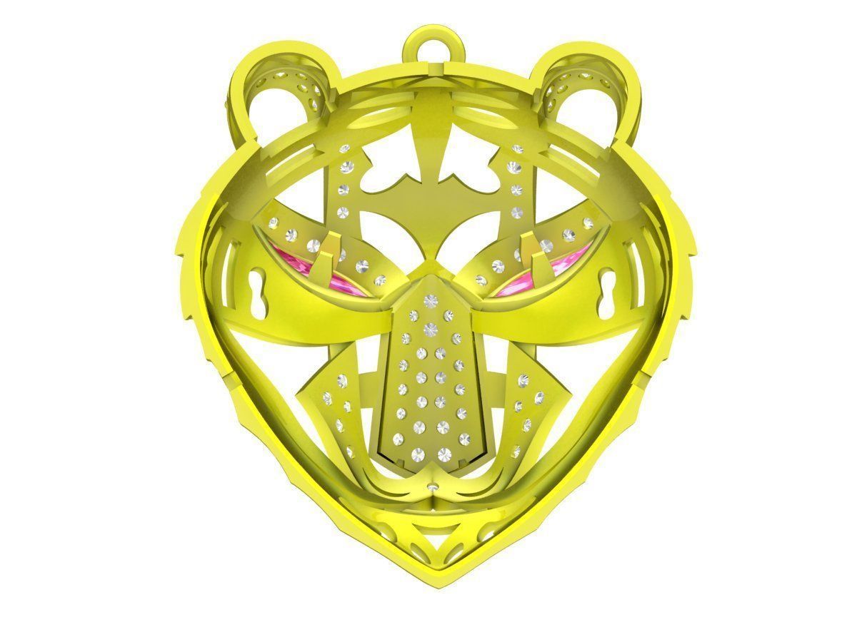 A4561 Diamond Tiger Pendant 3D print model_4