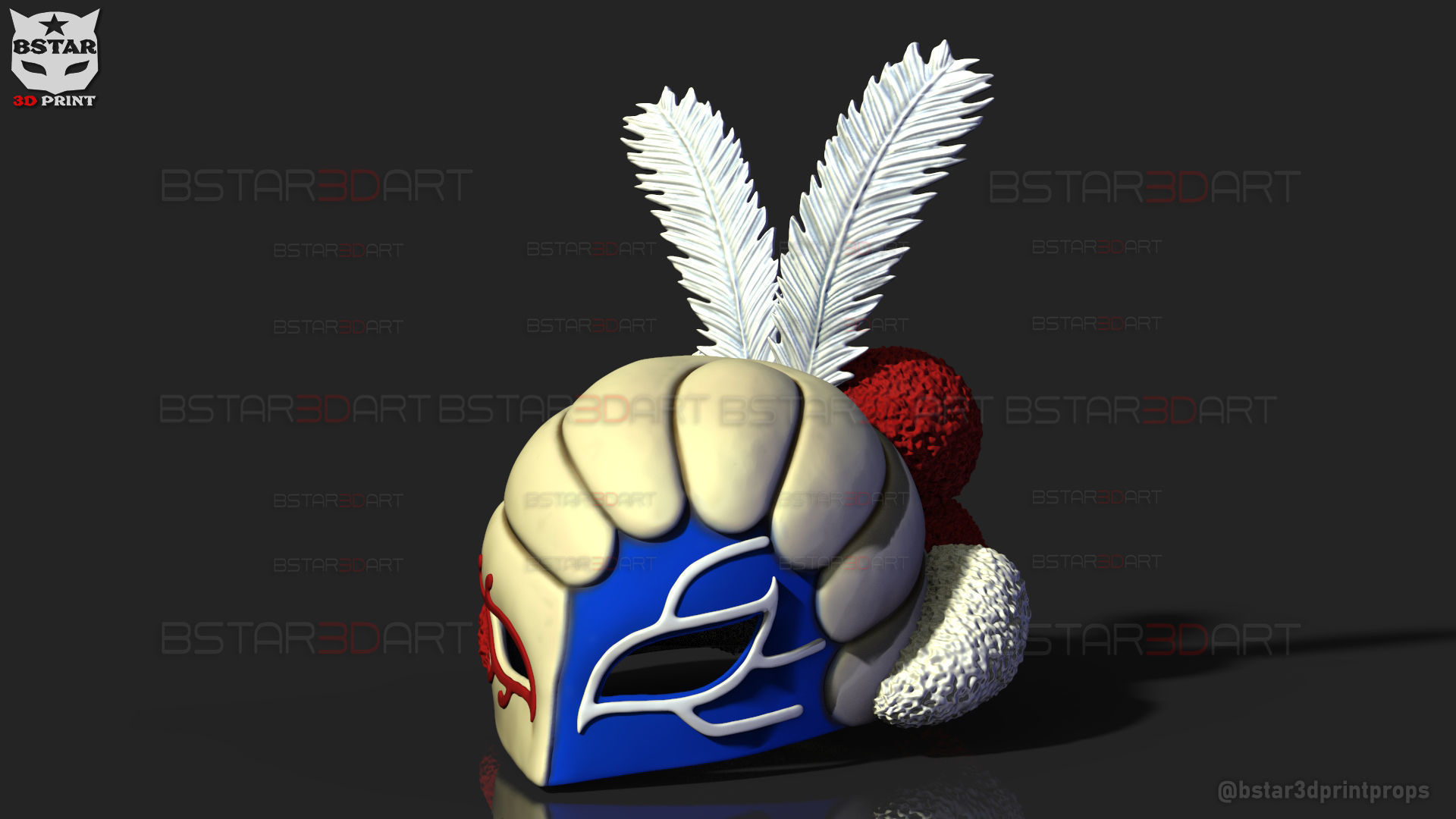 William Vengeance Mask - Black Clover Cosplay 3D print model_20