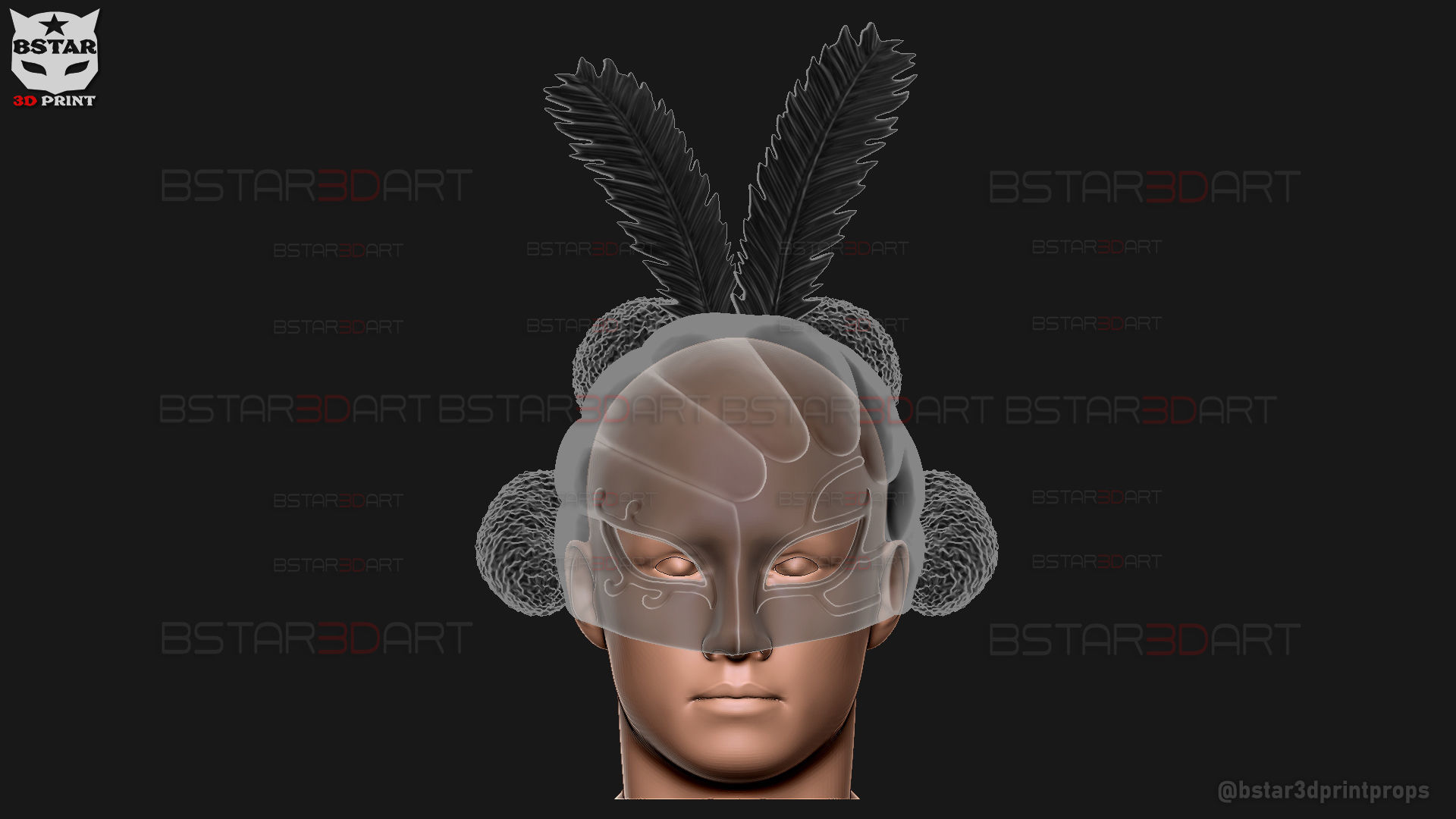 William Vengeance Mask - Black Clover Cosplay 3D print model_29