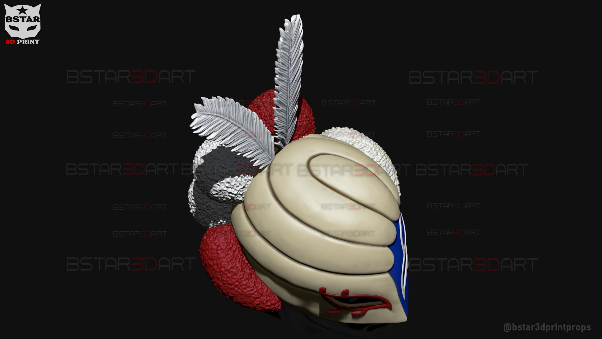 William Vengeance Mask - Black Clover Cosplay 3D print model_19