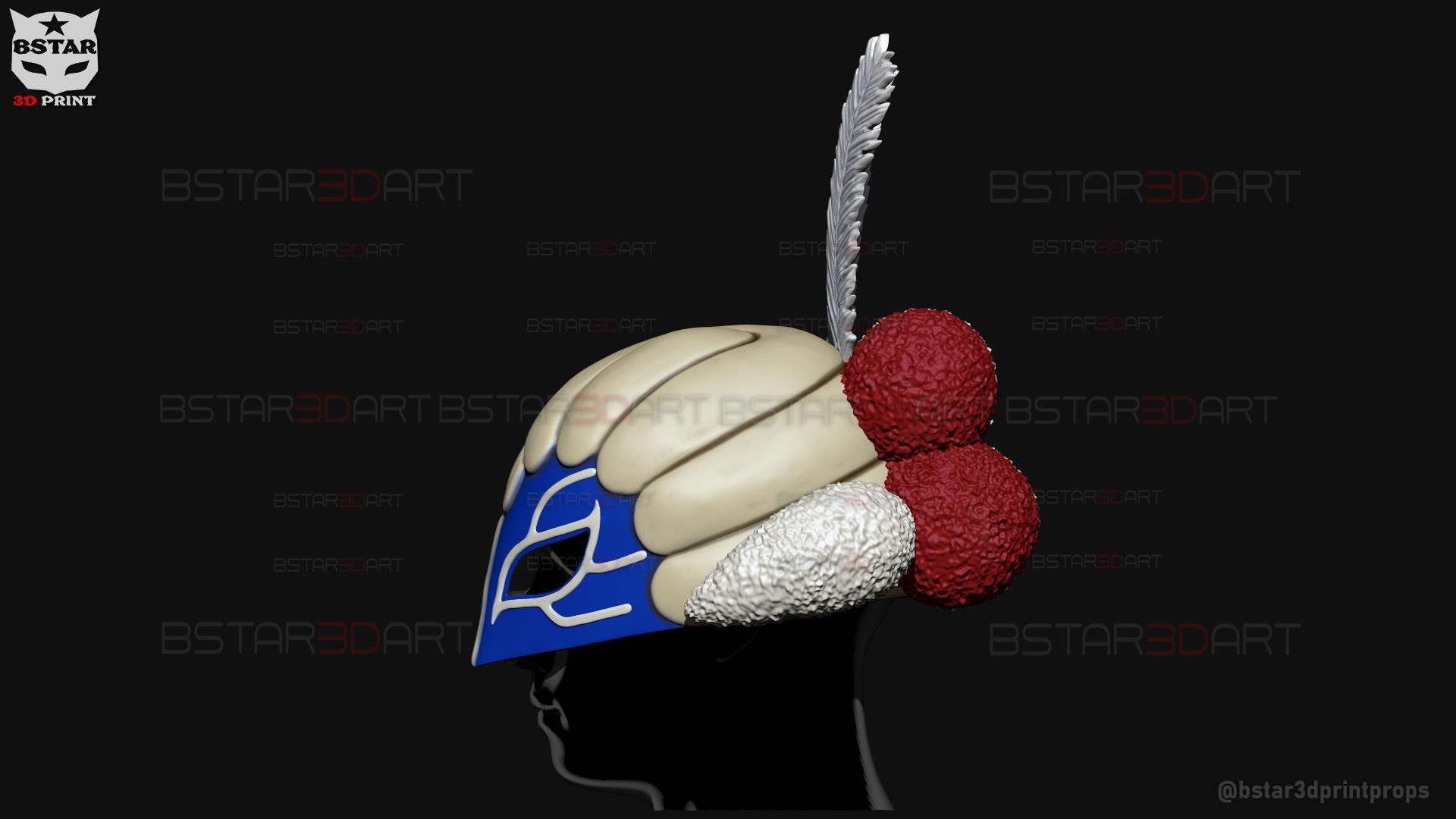 William Vengeance Mask - Black Clover Cosplay 3D print model_13