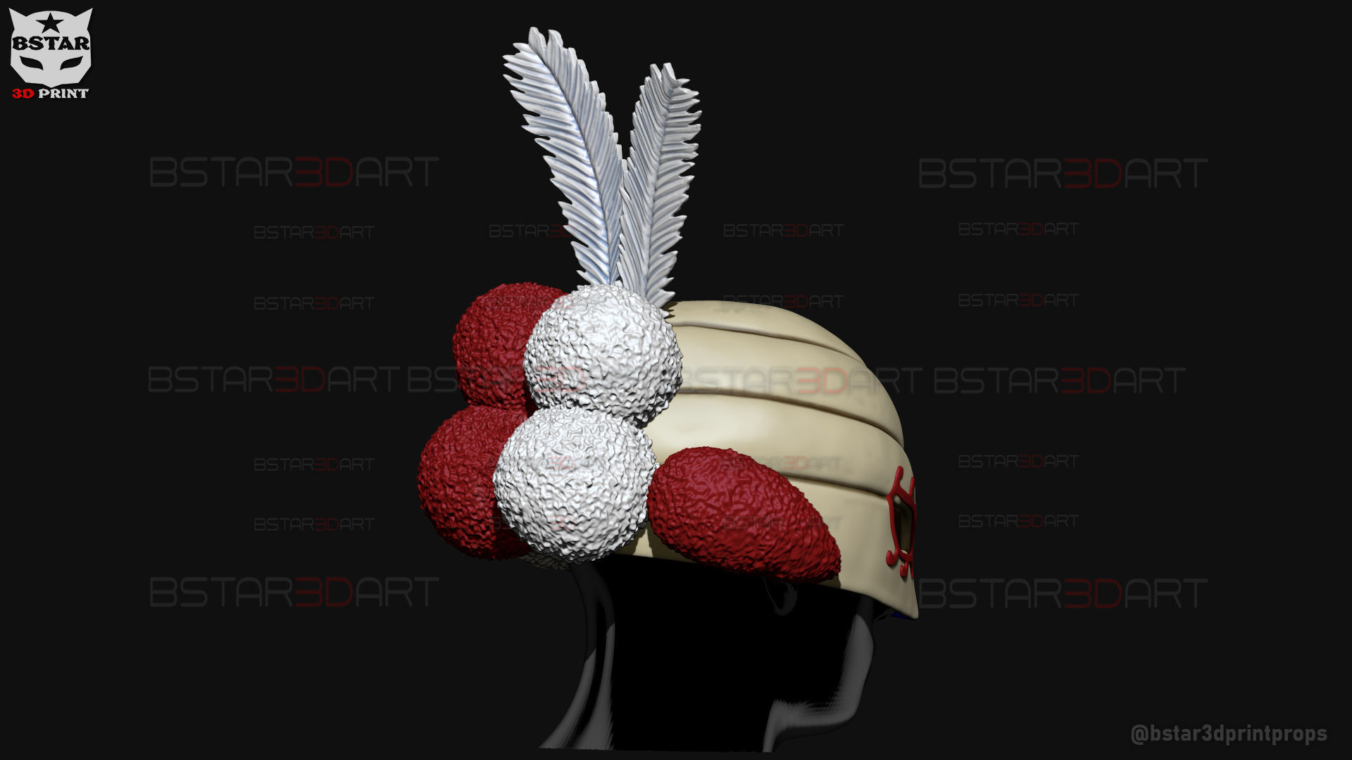 William Vengeance Mask - Black Clover Cosplay 3D print model_16