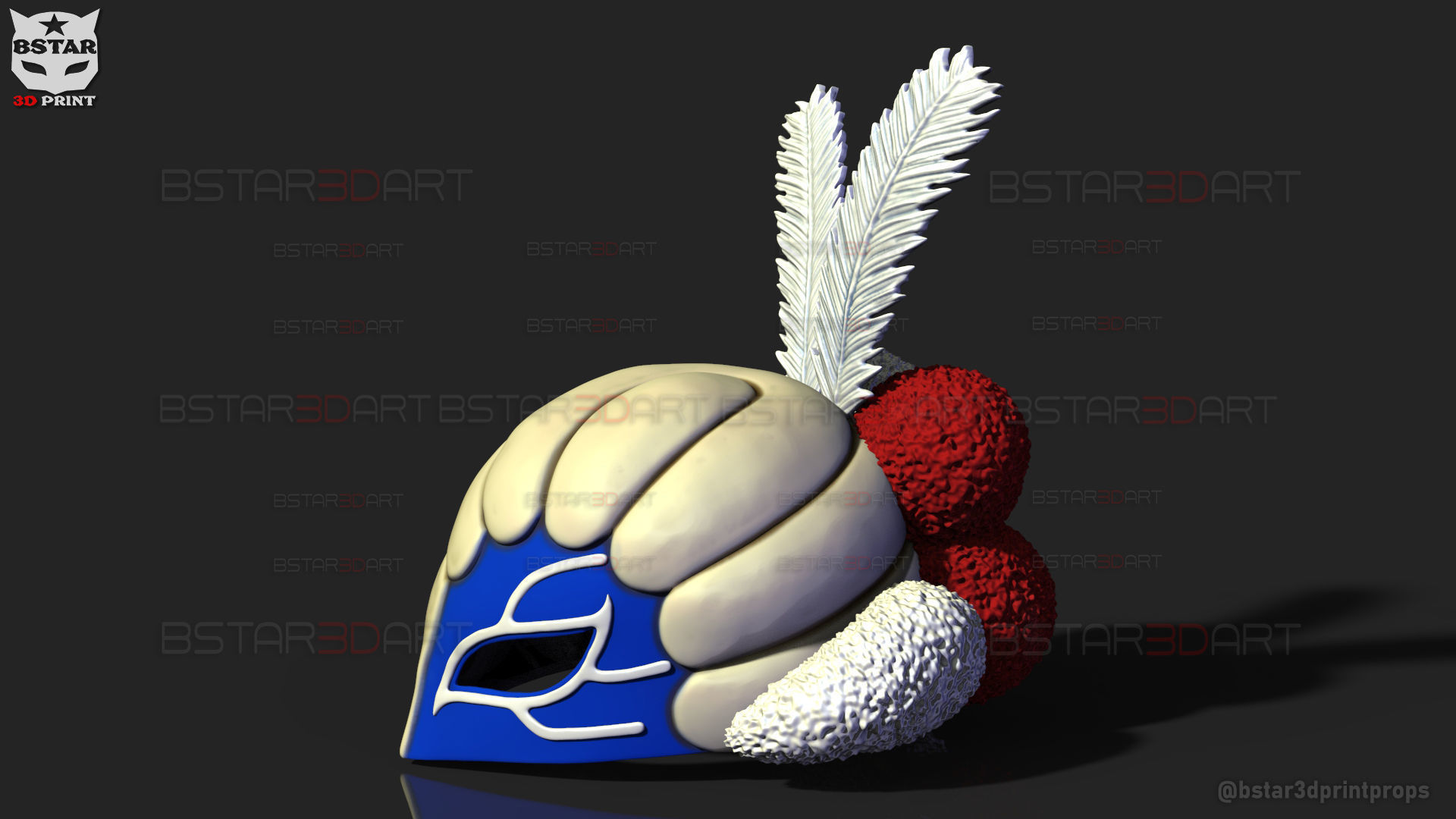 William Vengeance Mask - Black Clover Cosplay 3D print model_21