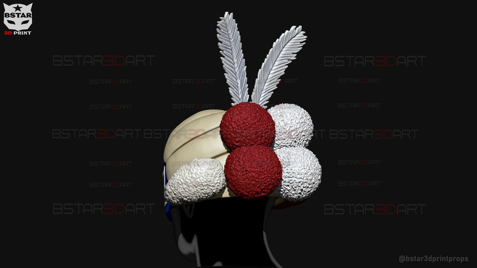 William Vengeance Mask - Black Clover Cosplay 3D print model_14