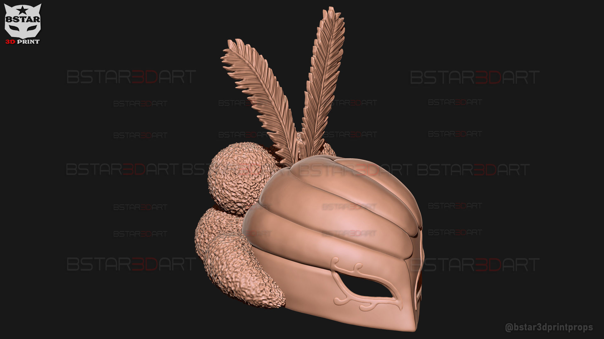 William Vengeance Mask - Black Clover Cosplay 3D print model_28