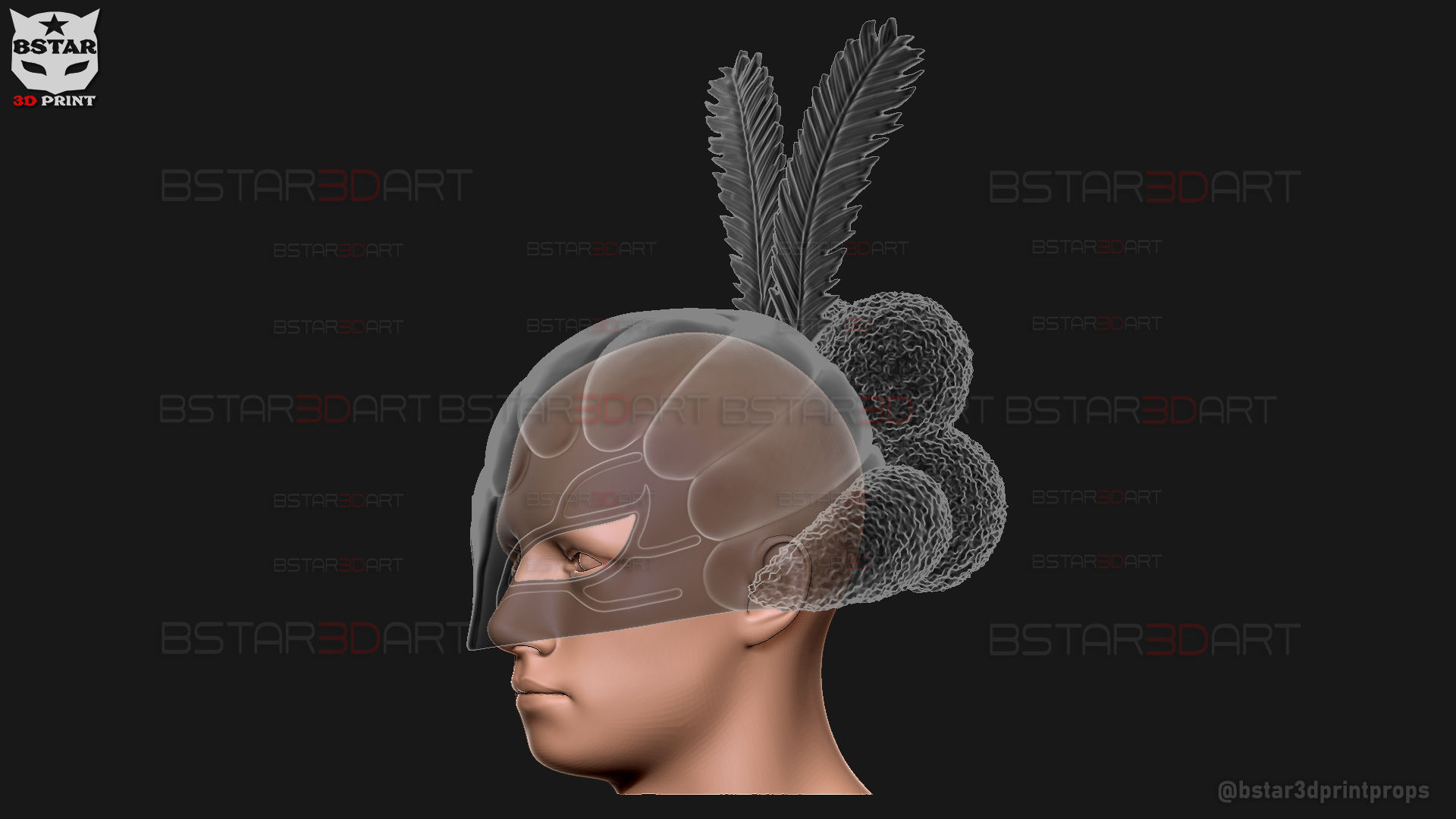 William Vengeance Mask - Black Clover Cosplay 3D print model_30