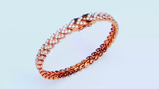 Tennis bracelet box clasp 6 3D print model