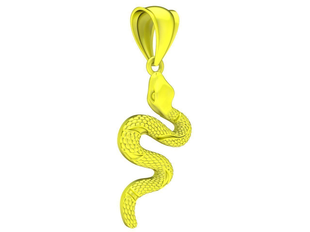 A4572 Snake Pendant 3D print model_4