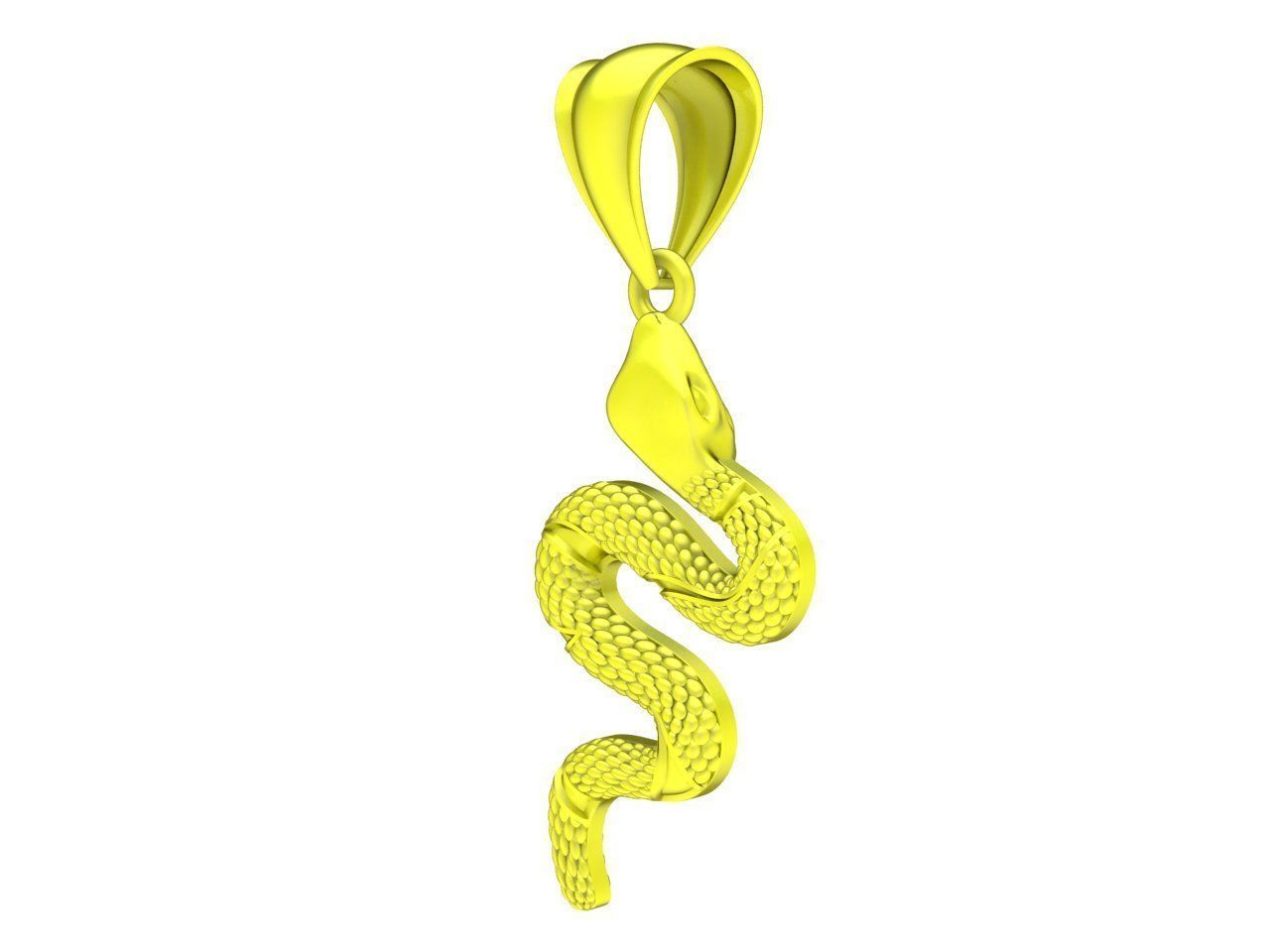 A4572 Snake Pendant 3D print model_3