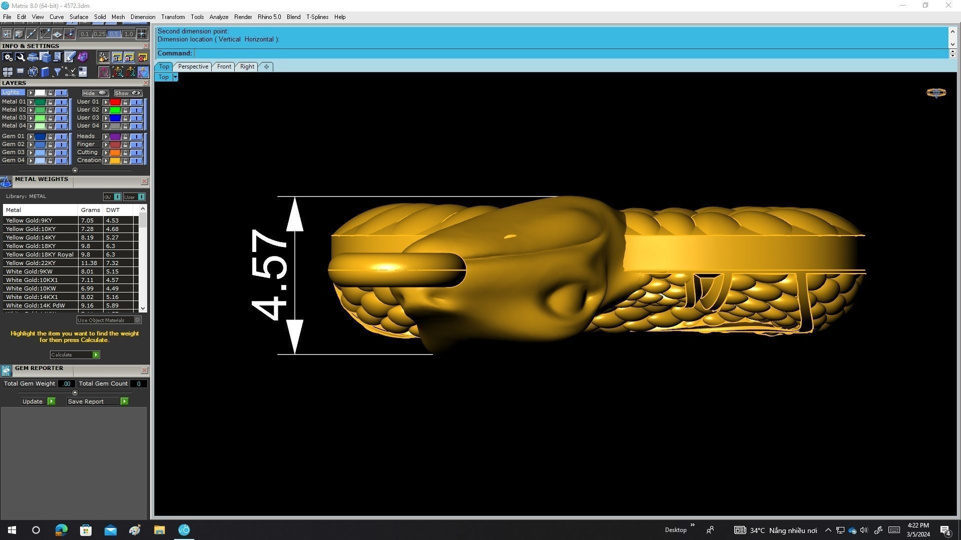 A4572 Snake Pendant 3D print model_6