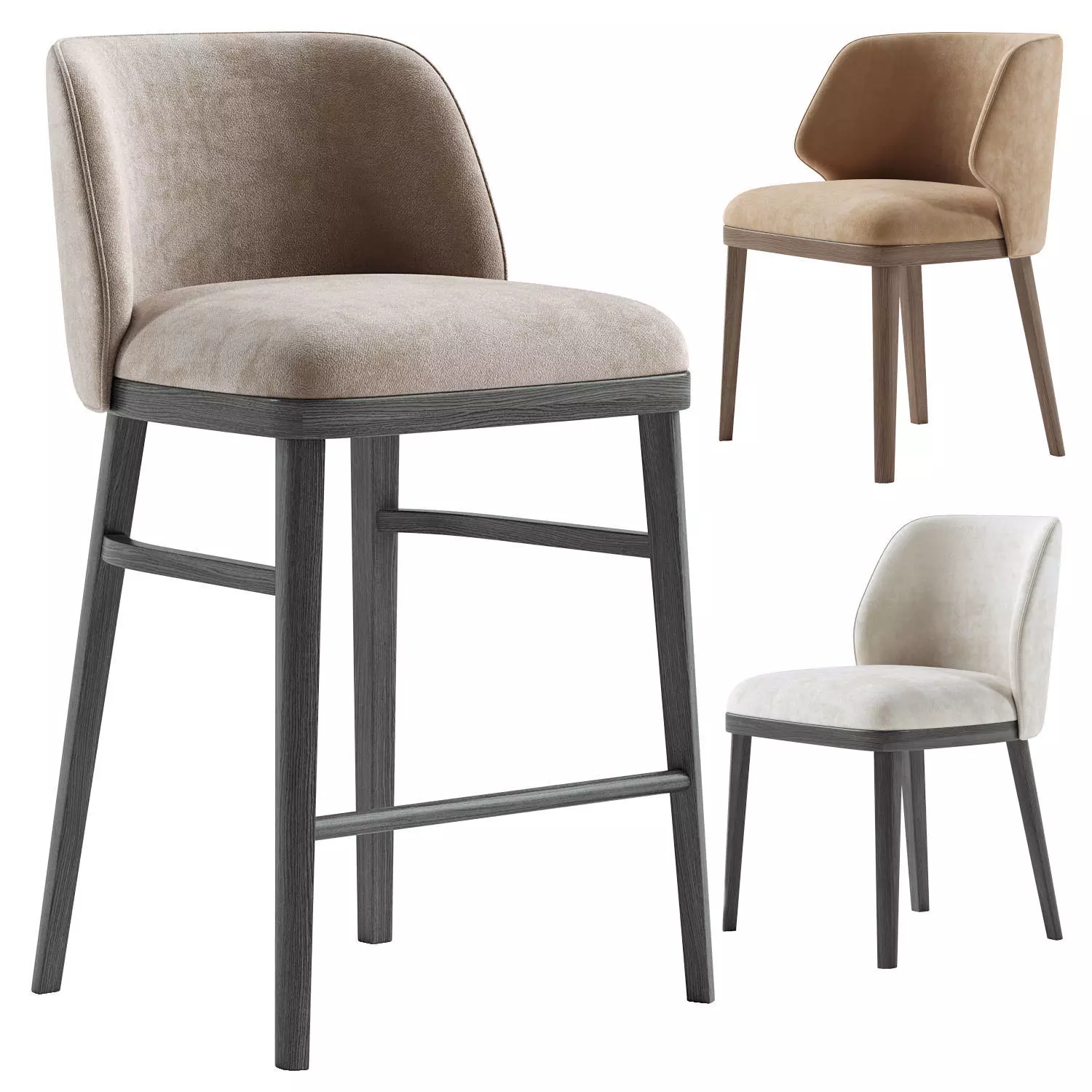 LUM BarStool and LUM Chair 3D model
