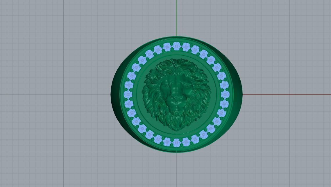 Lion ring 3D print model_3