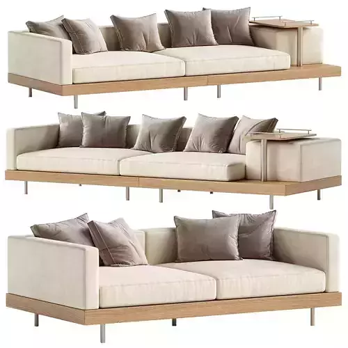 Japandi XXL Wooden Sofa 01