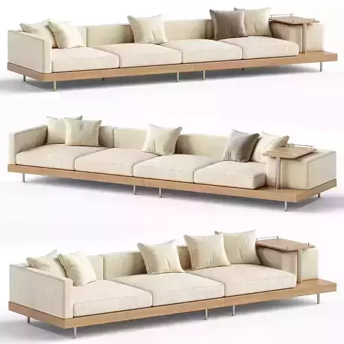 Japandi XXL Wooden Sofa 02