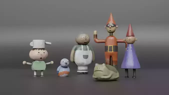 Wooden Toys Over The Garden Wall