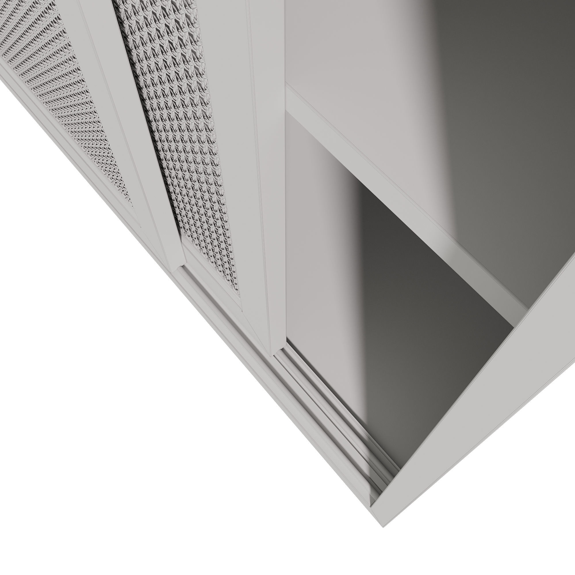 Homary Japandi Sideboard Storage Cabinet with Sliding Doors 3D model_17