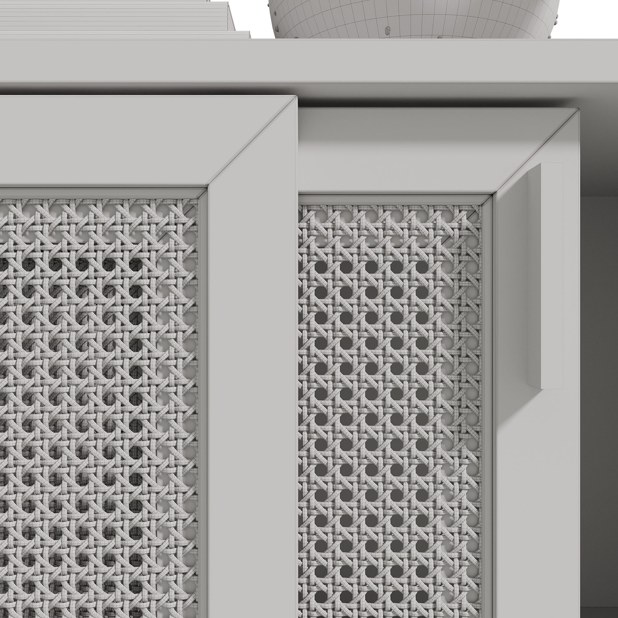 Homary Japandi Sideboard Storage Cabinet with Sliding Doors 3D model_27