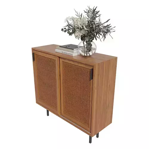 Homary Japandi Sideboard Storage Cabinet with Sliding Doors