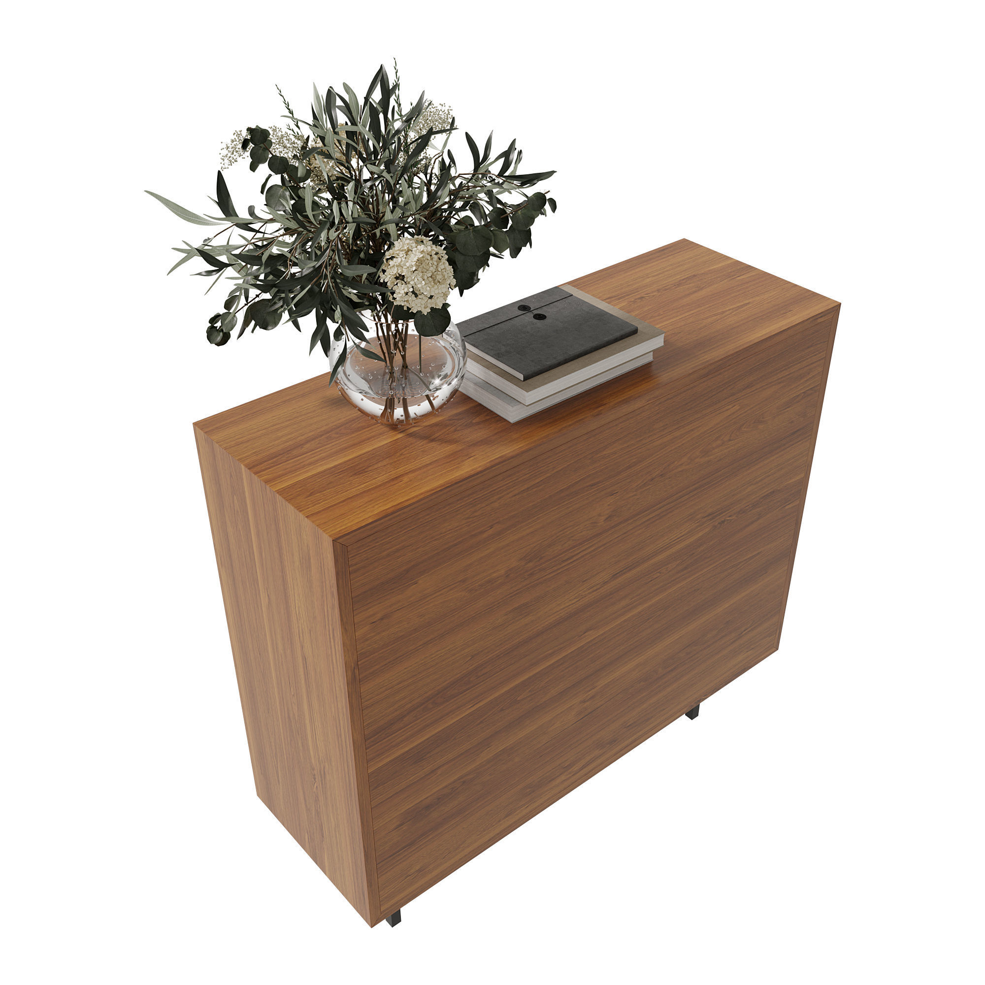 Homary Japandi Sideboard Storage Cabinet with Sliding Doors 3D model_12