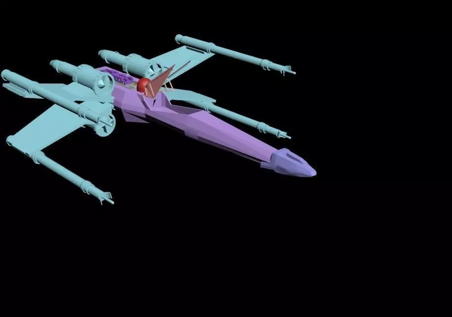 Nave X Wing 3D model_0