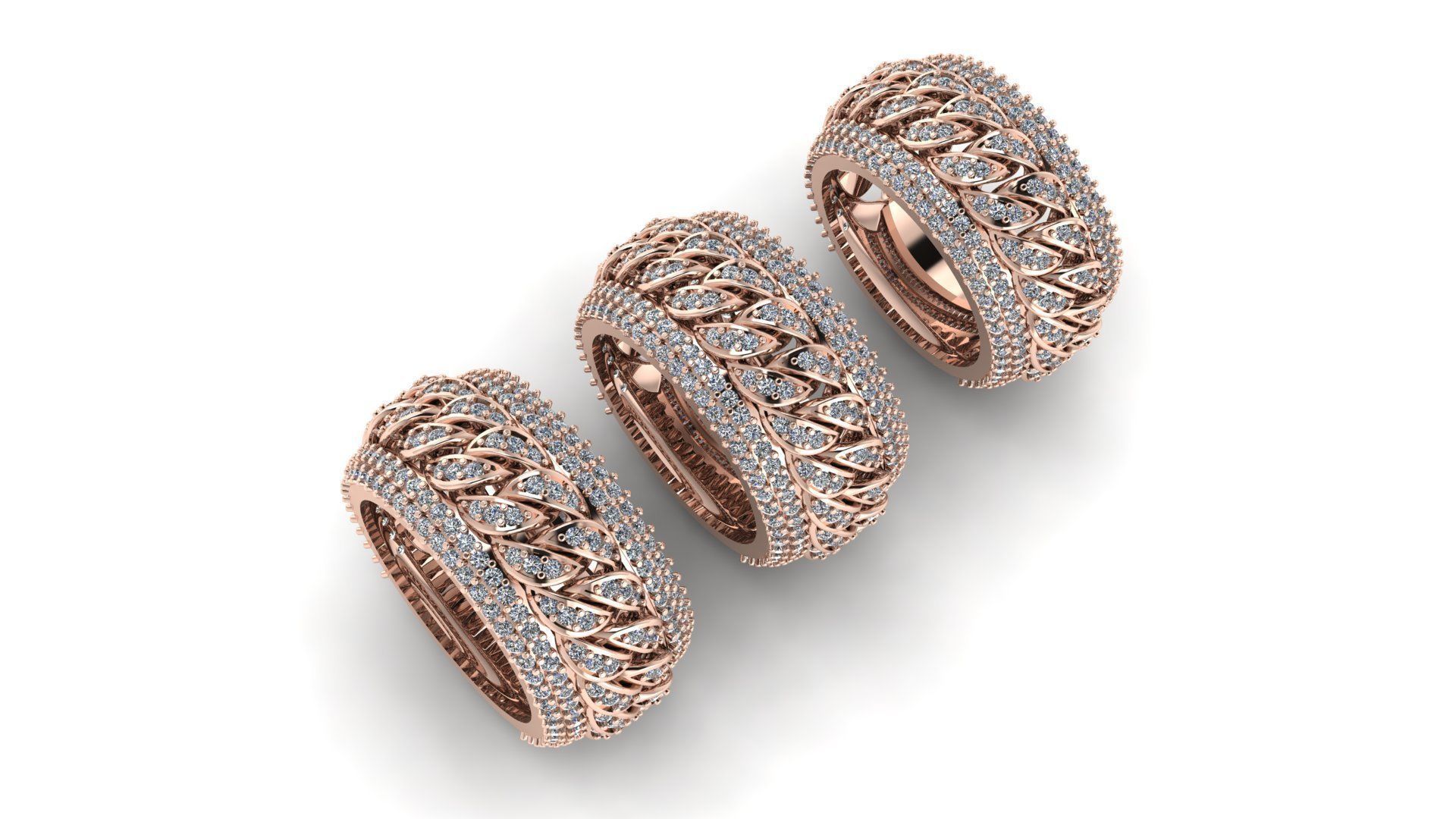 Cuban link band 3D print model_2