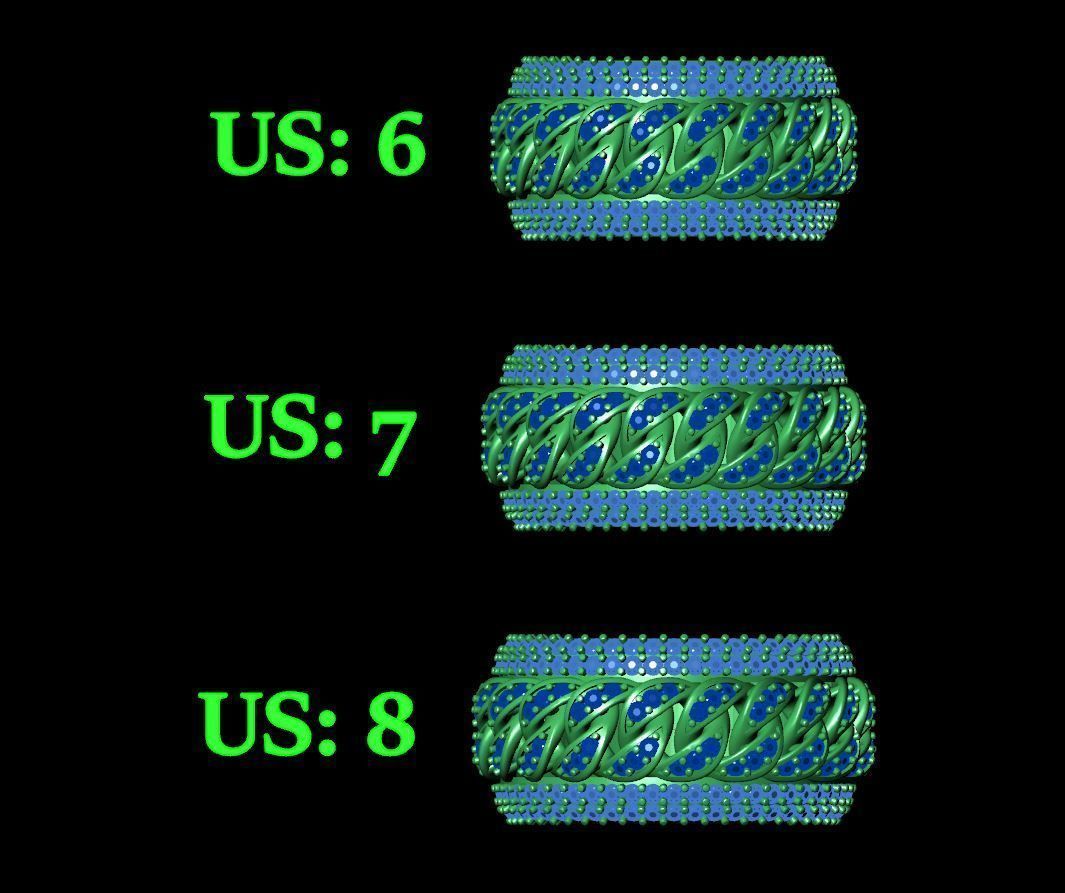 Cuban link band 3D print model_12