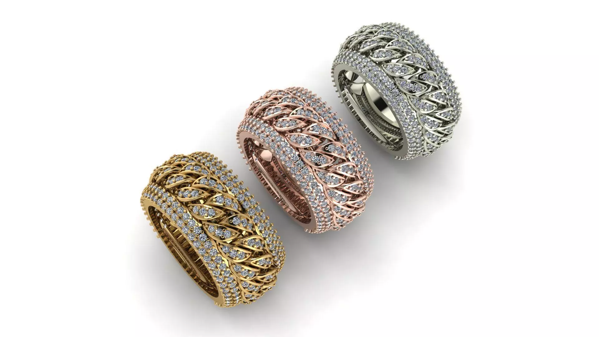 Cuban link band 3D print model_0