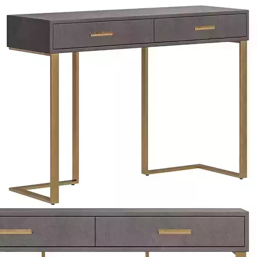Gold Base 2 Drawer Console Table OROA Marie Lou