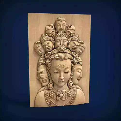 Carved panel painting STL