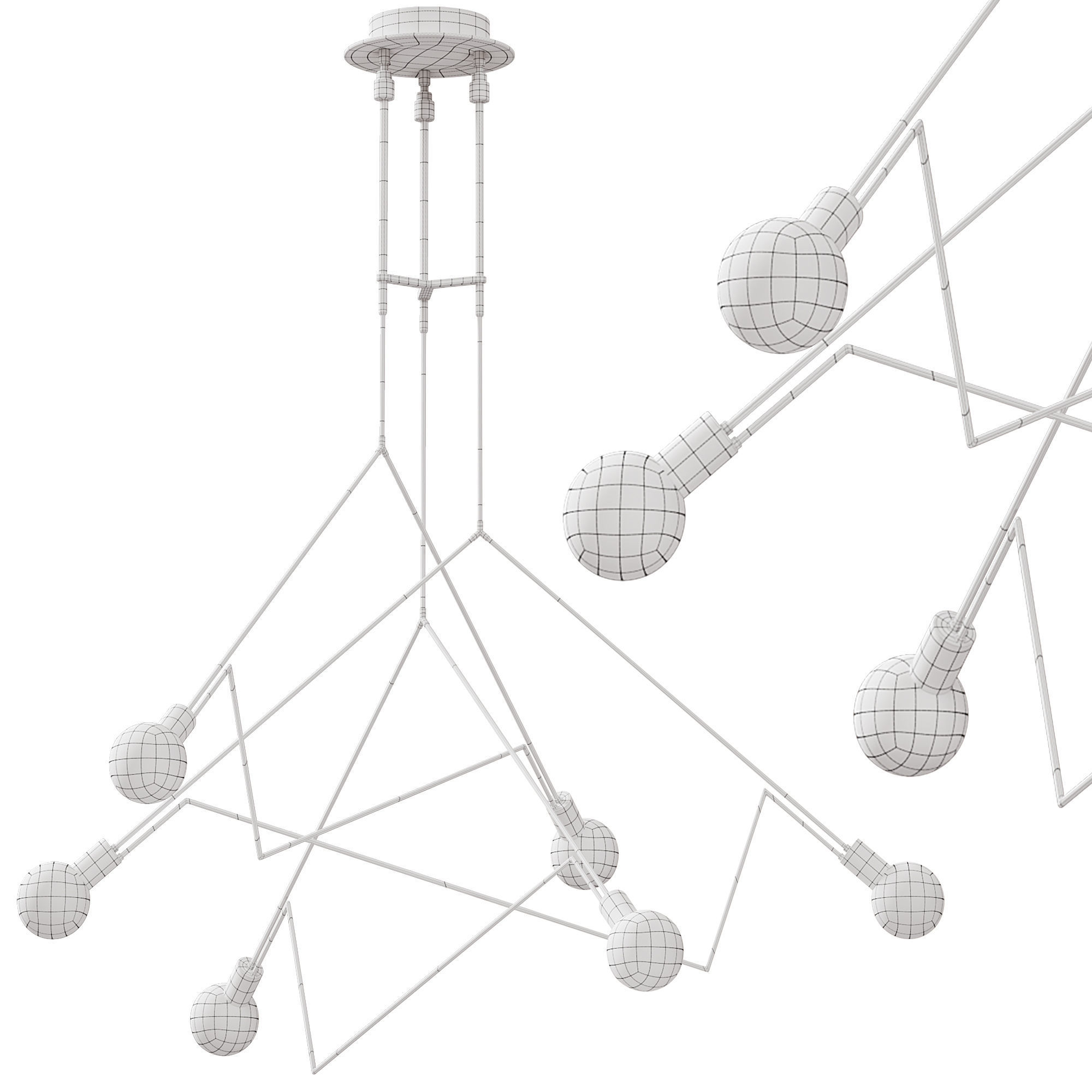 Divergence Outdoor Pendant Light 3D model_2