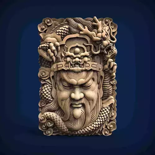 Carved panel painting STL