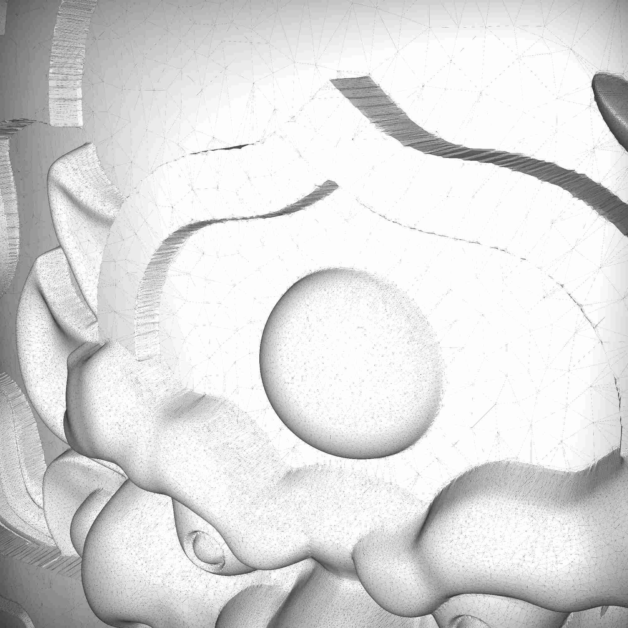 Carved panel painting STL 3D print model_6