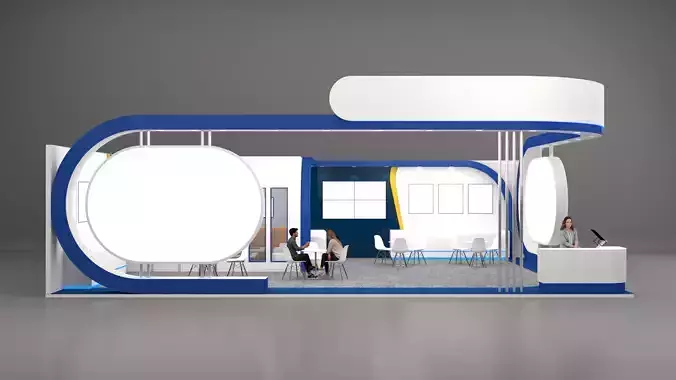 108 sqmtr exhibition stall 9x12mtr two side open 