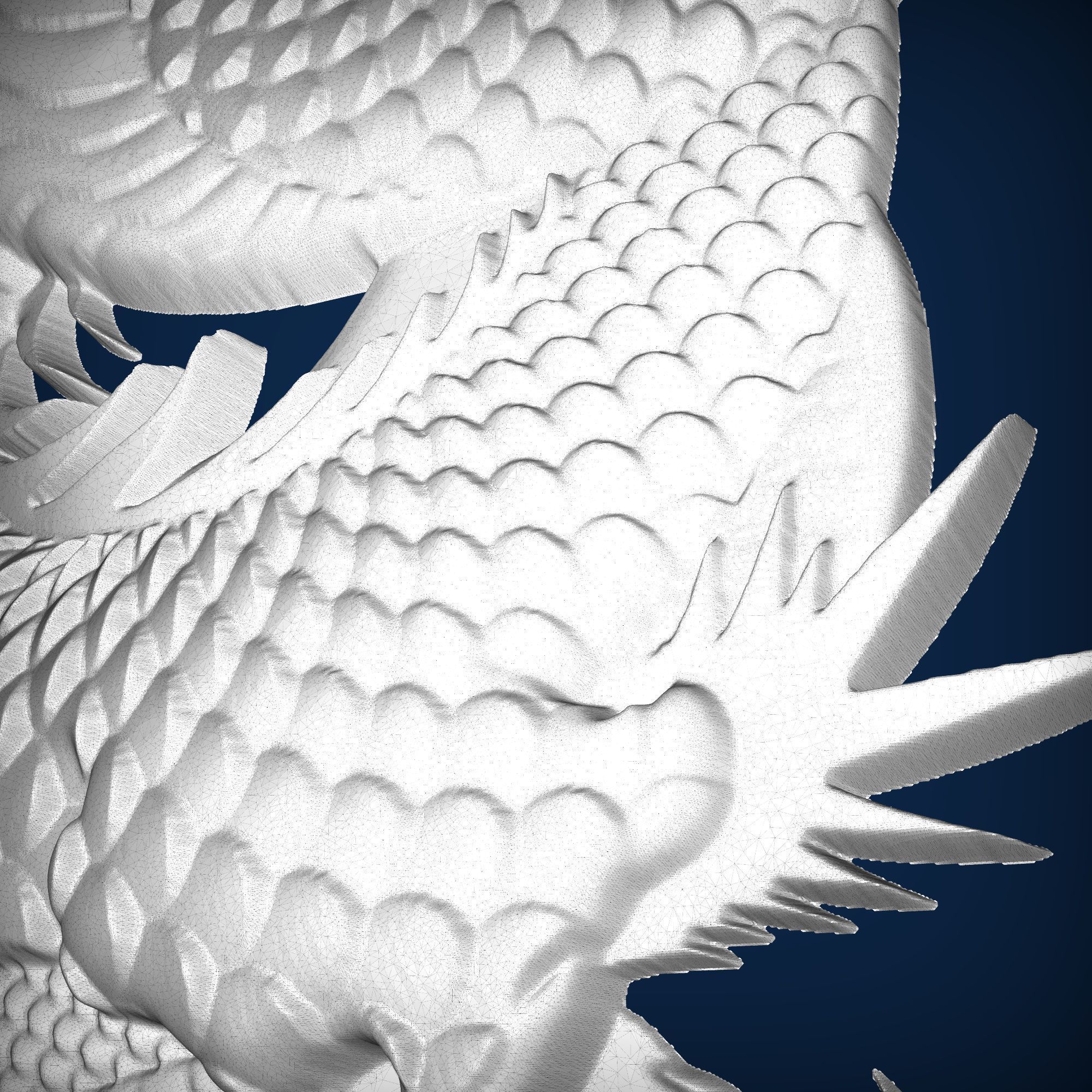 Carved panel painting STL 3D print model_5