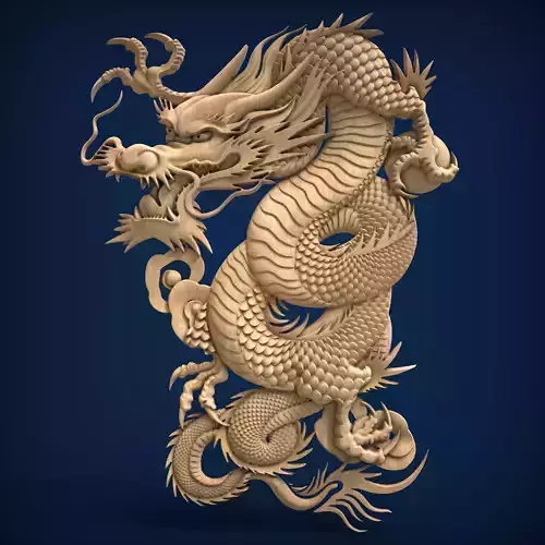 Carved panel painting STL