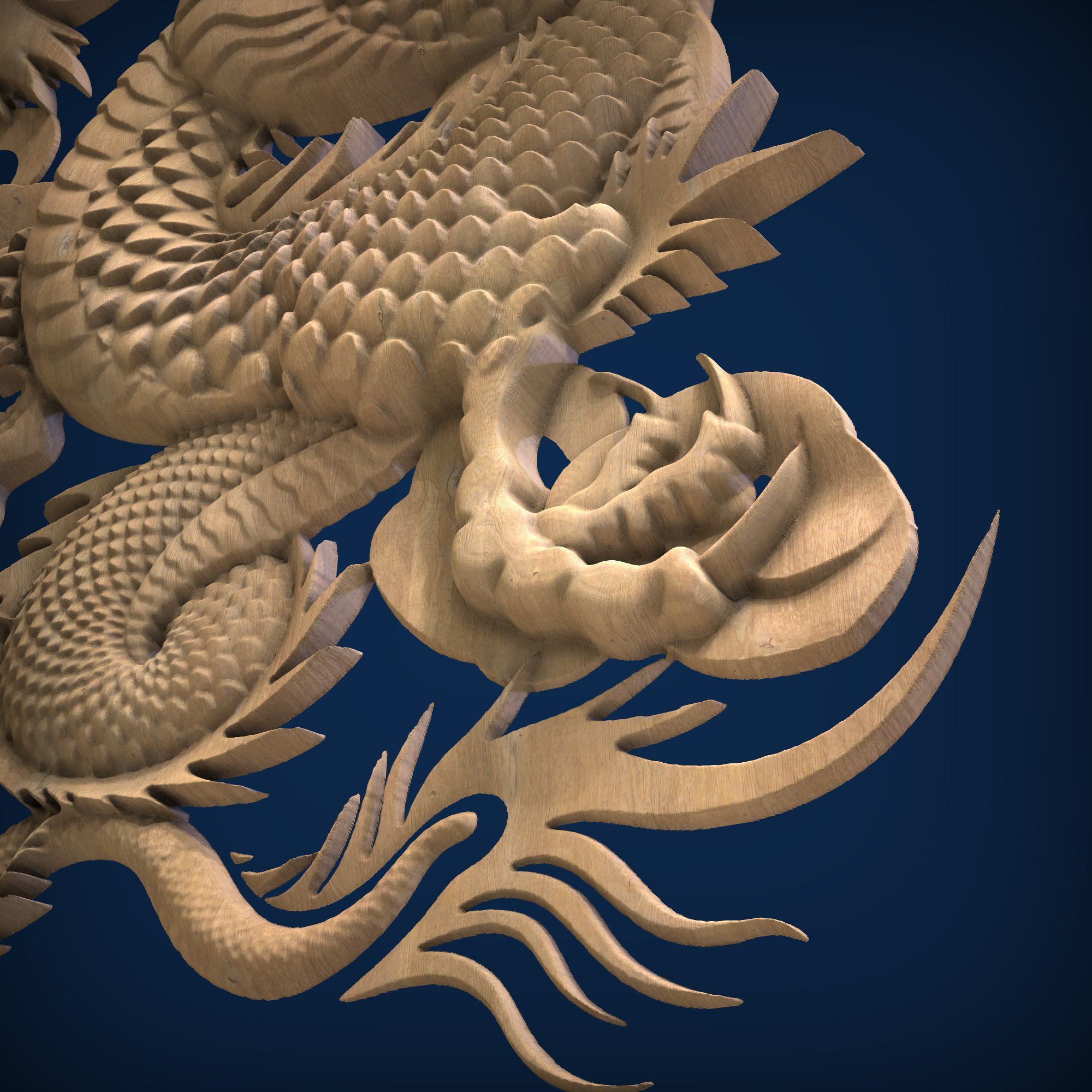 Carved panel painting STL 3D print model_4