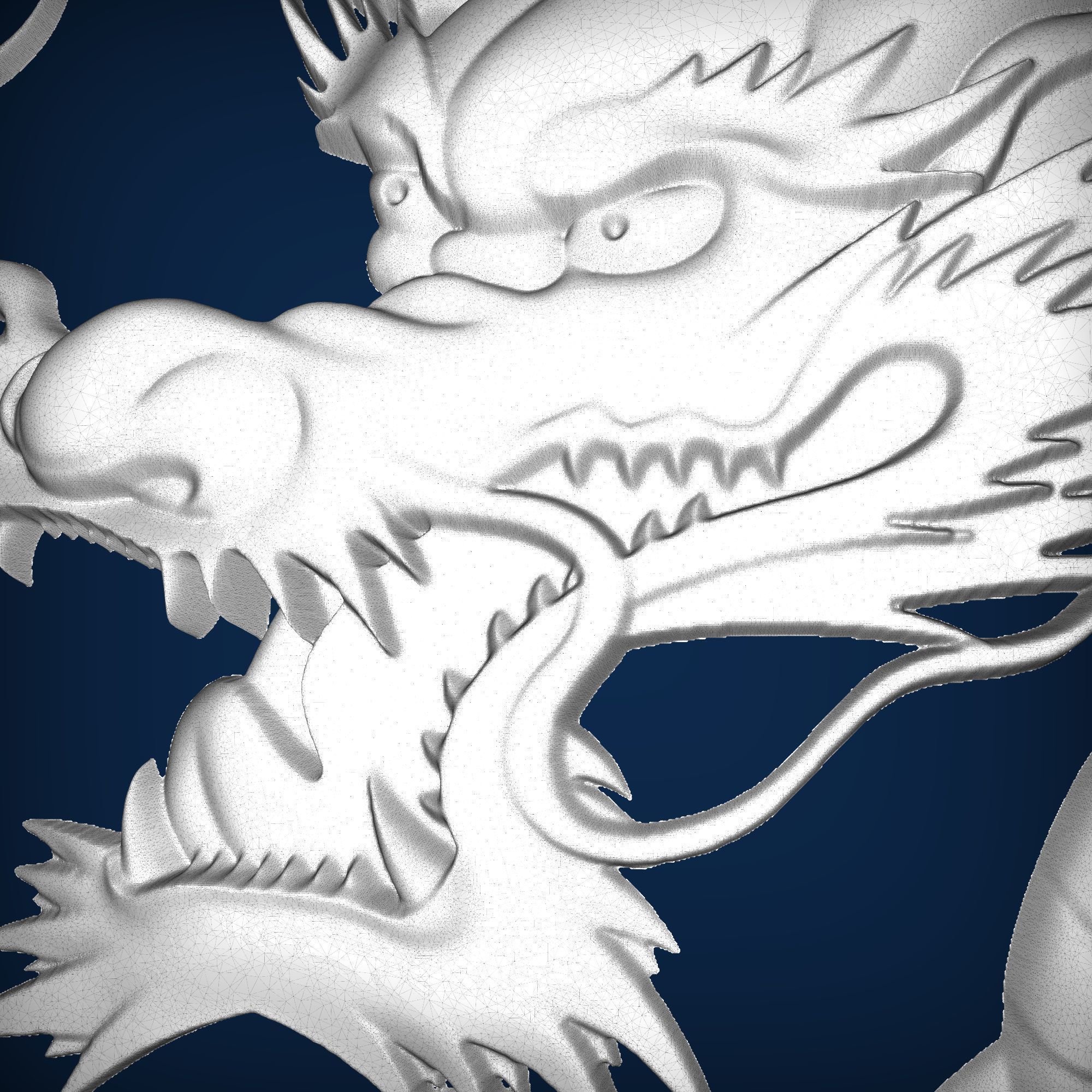 Carved panel painting STL 3D print model_6