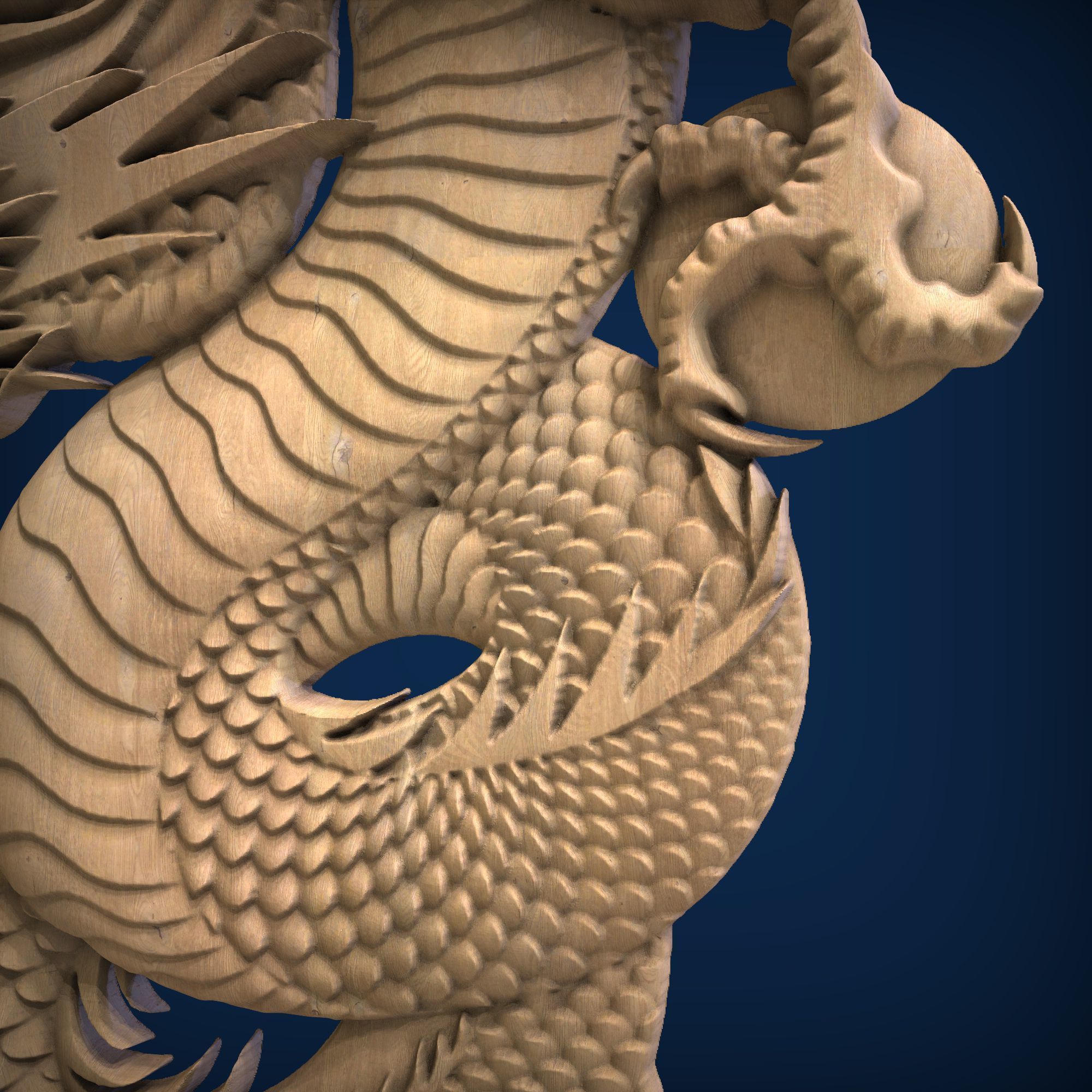 Carved panel painting STL 3D print model_2