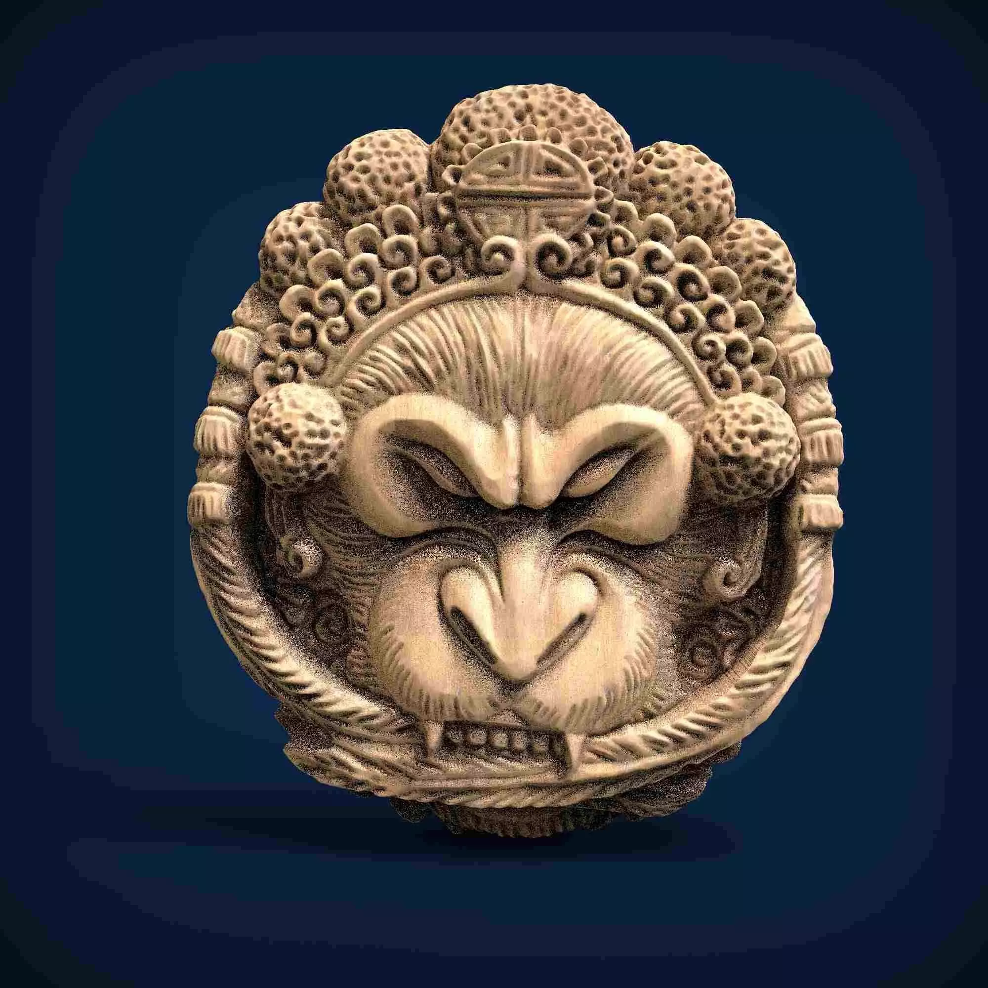 Carved panel painting STL 3D print model