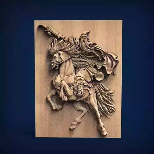 Carved panel painting STL