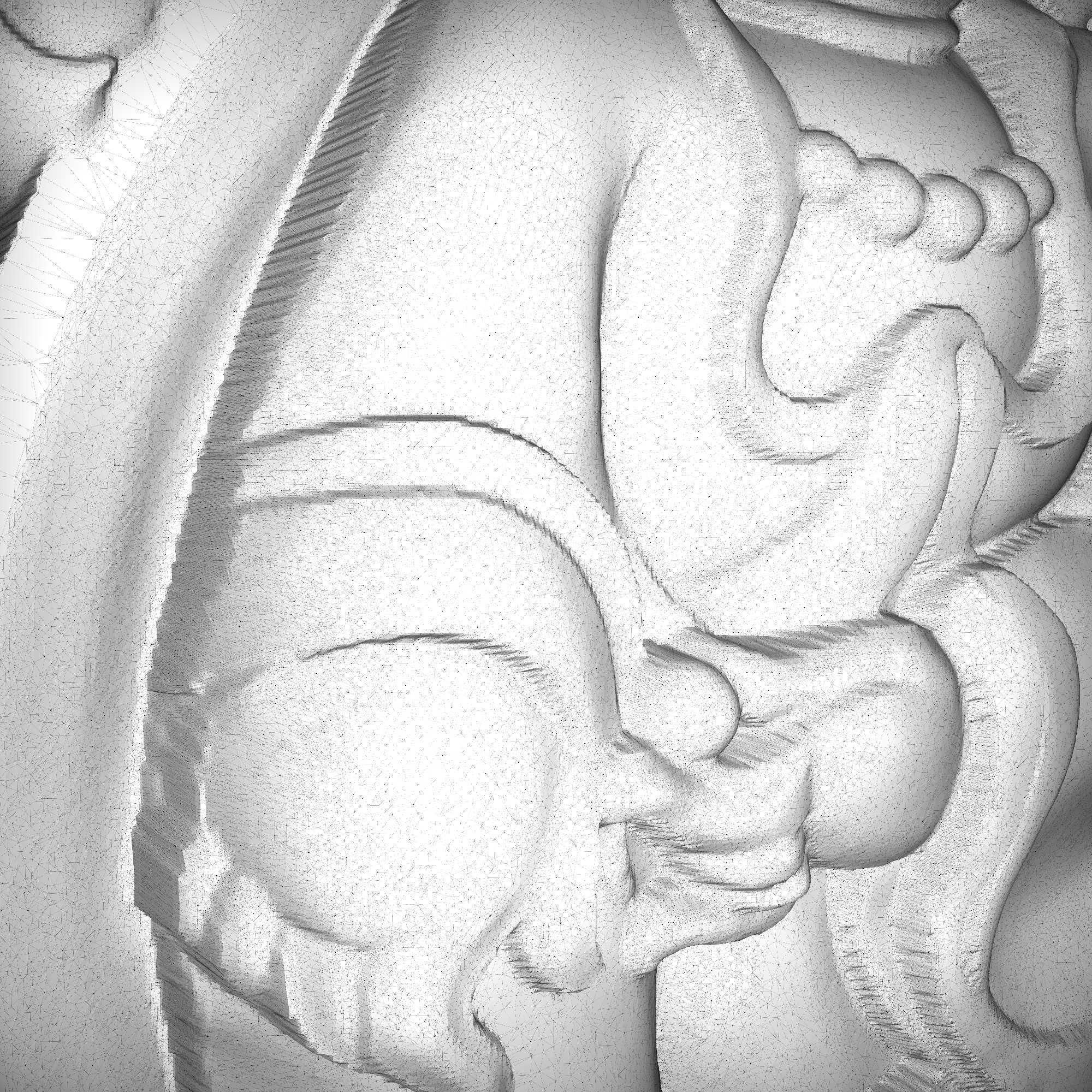 Carved panel painting STL 3D print model_5