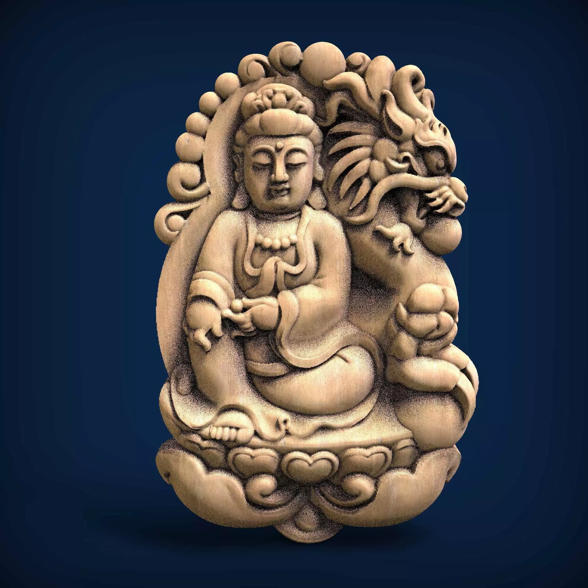 Carved panel painting STL 3D print model_0