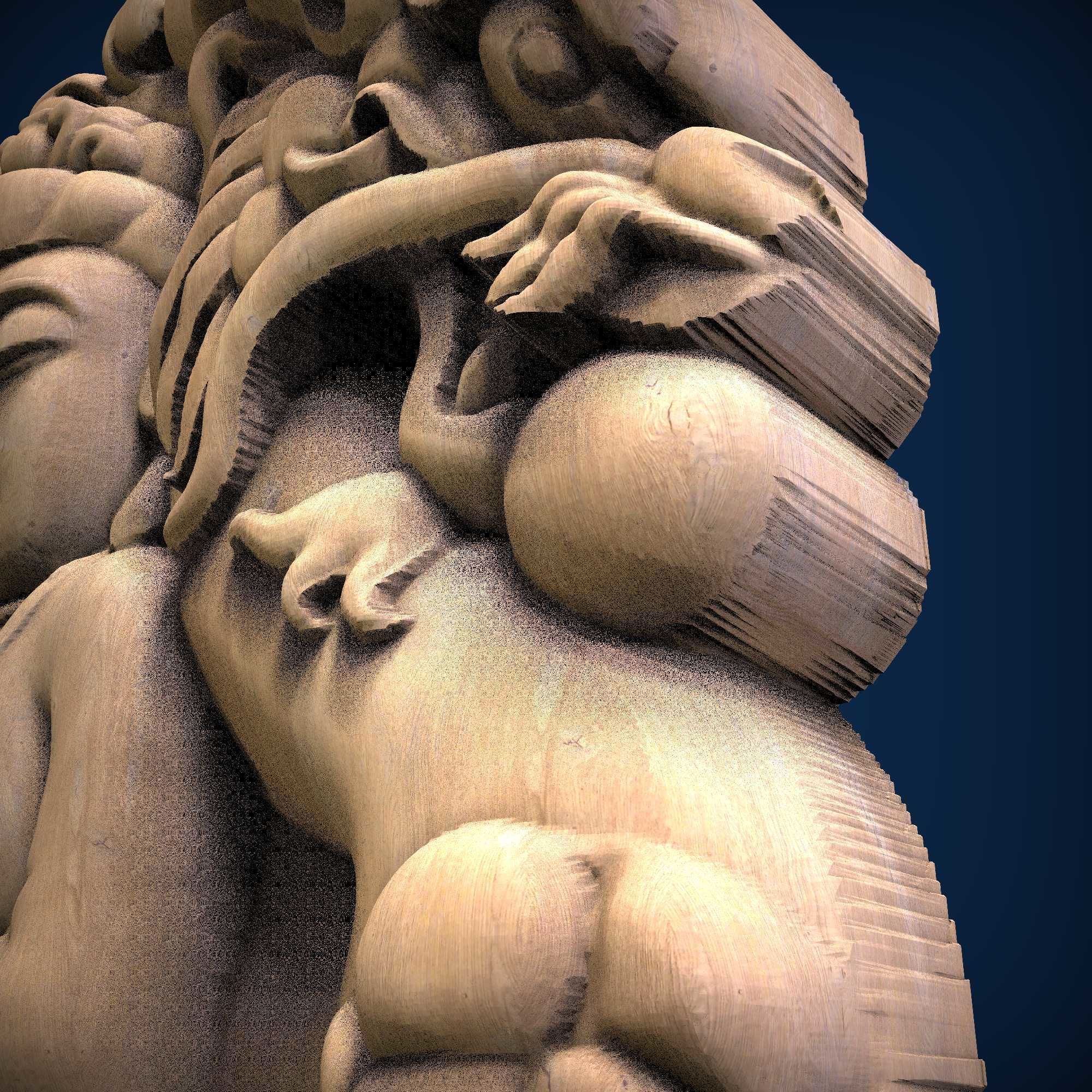 Carved panel painting STL 3D print model_2