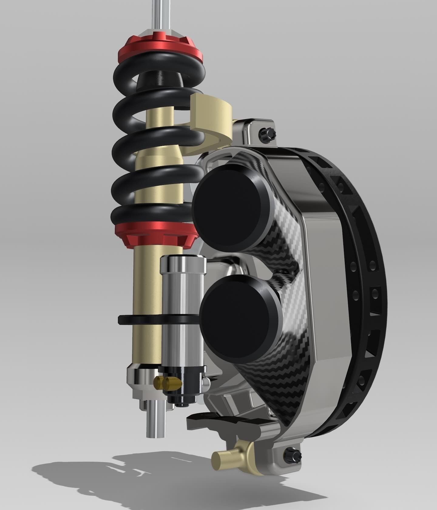 Billet Brakes Hub Coil Over assembly 3D model 3D printable CGTrader