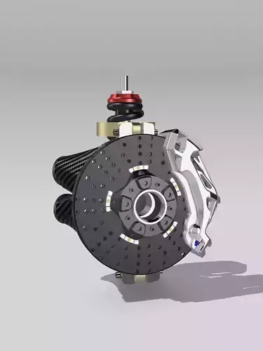 Billet Brakes Hub Coil Over assembly 3D print model