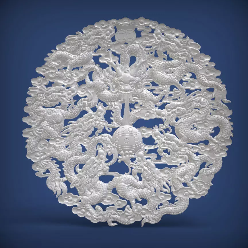 Carved panel painting STL 3D print model