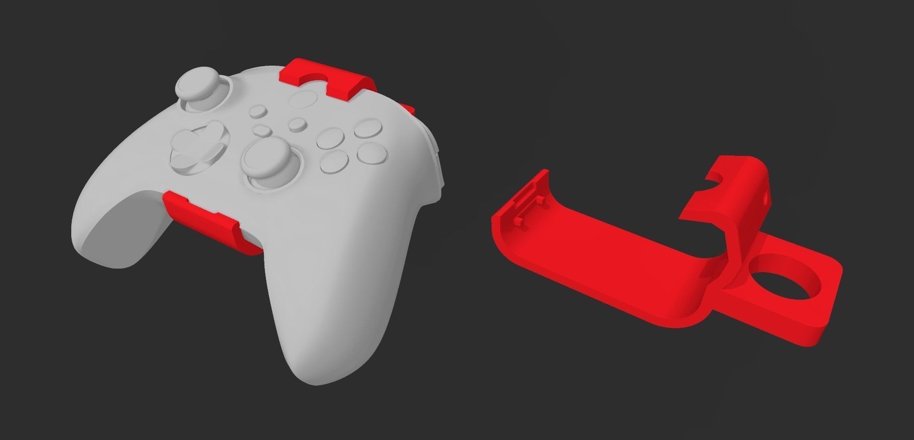 Xbox Controller Mount Loop Hanger Hoop 3D print model_6